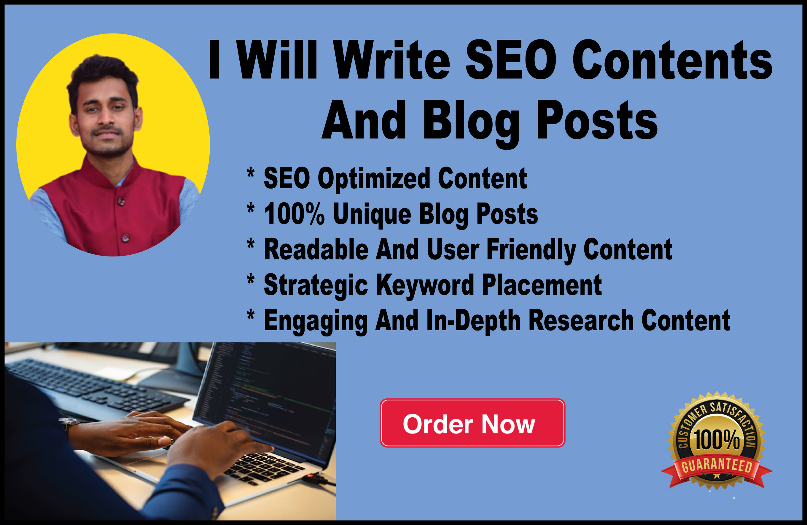 I will write unique seo contents as a blog post