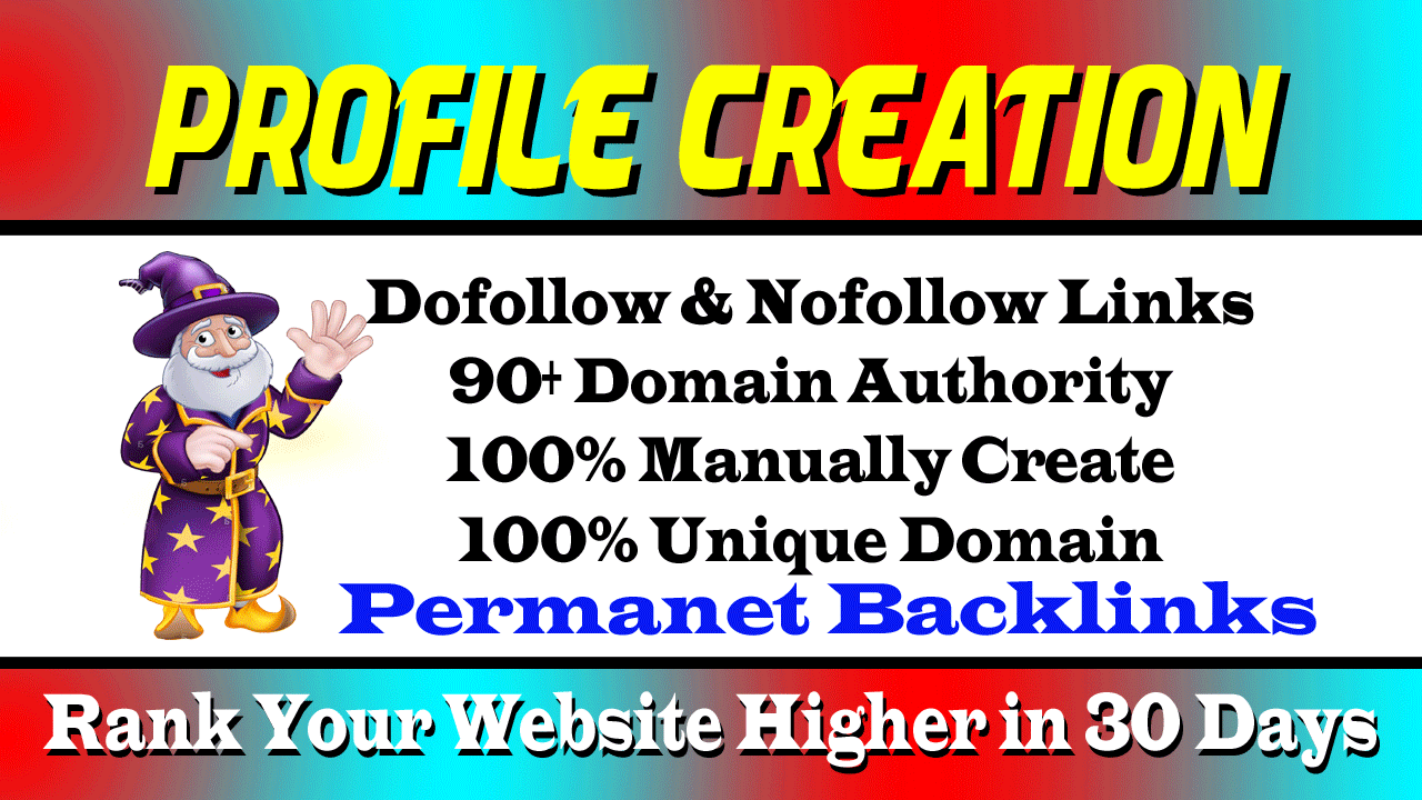 I will provide 30 high authority profile backlinks