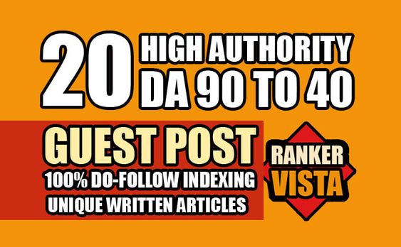 I will do 20 premium guest posts on high domain authority sites