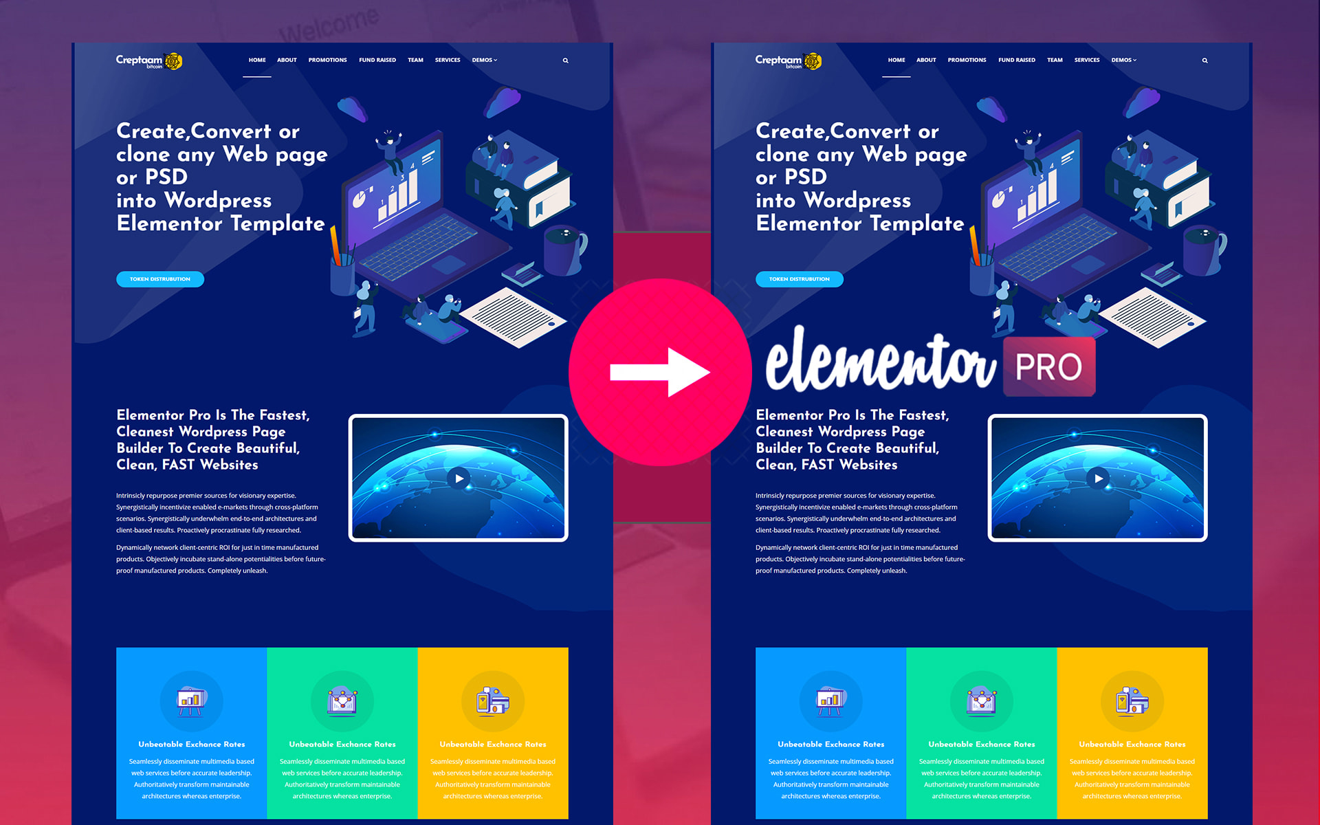 Manually Build WordPress Website Design Using Elementor Pro within 24 hrs for