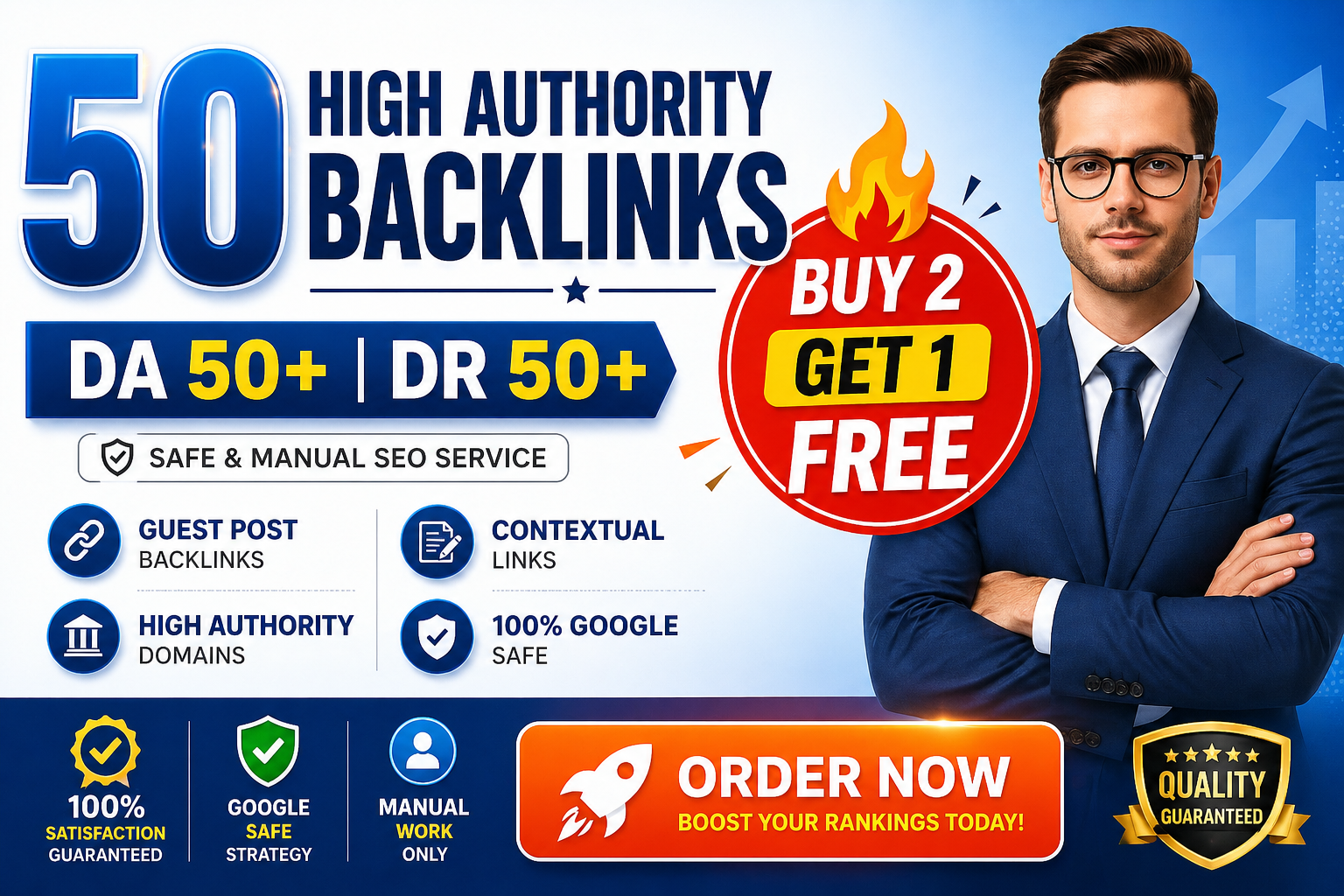 Boost Your Rankings with 50 POWERFUL Backlinks DR 50+...