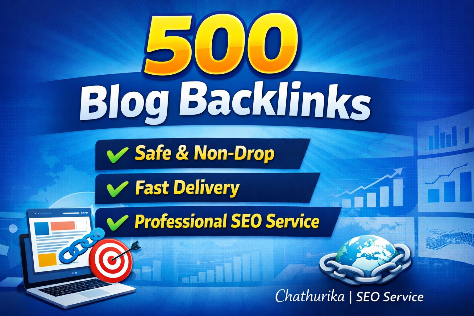 500 High-Quality Blog Backlinks | Non-Drop | Fast Delivery | SEO Safe