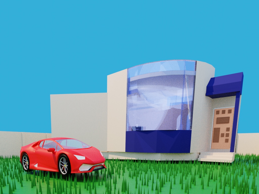 get a 3D photo for your architect plan by blender (.blend, dae)