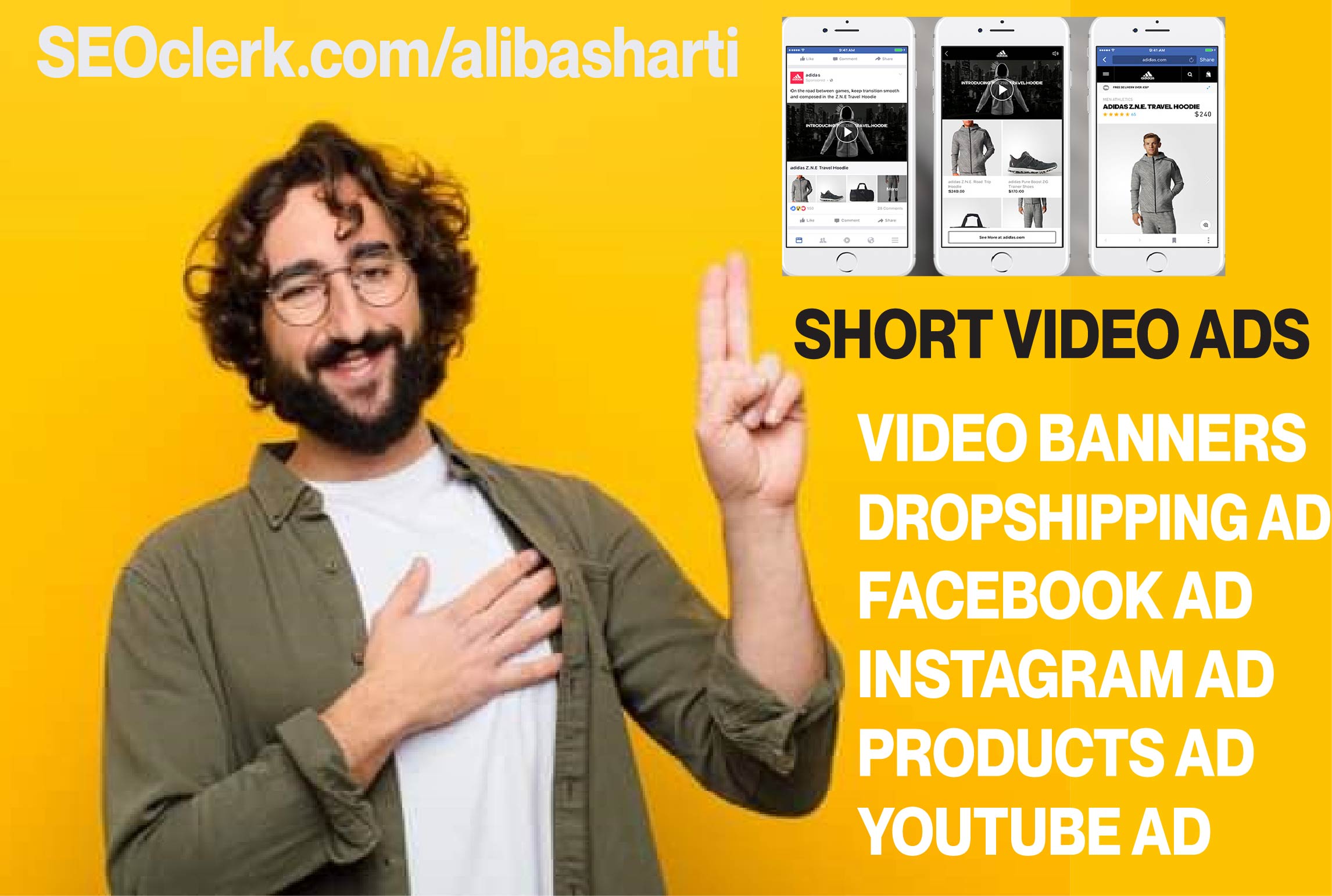 I will make video banner dropshipping ad facebook ads for online store