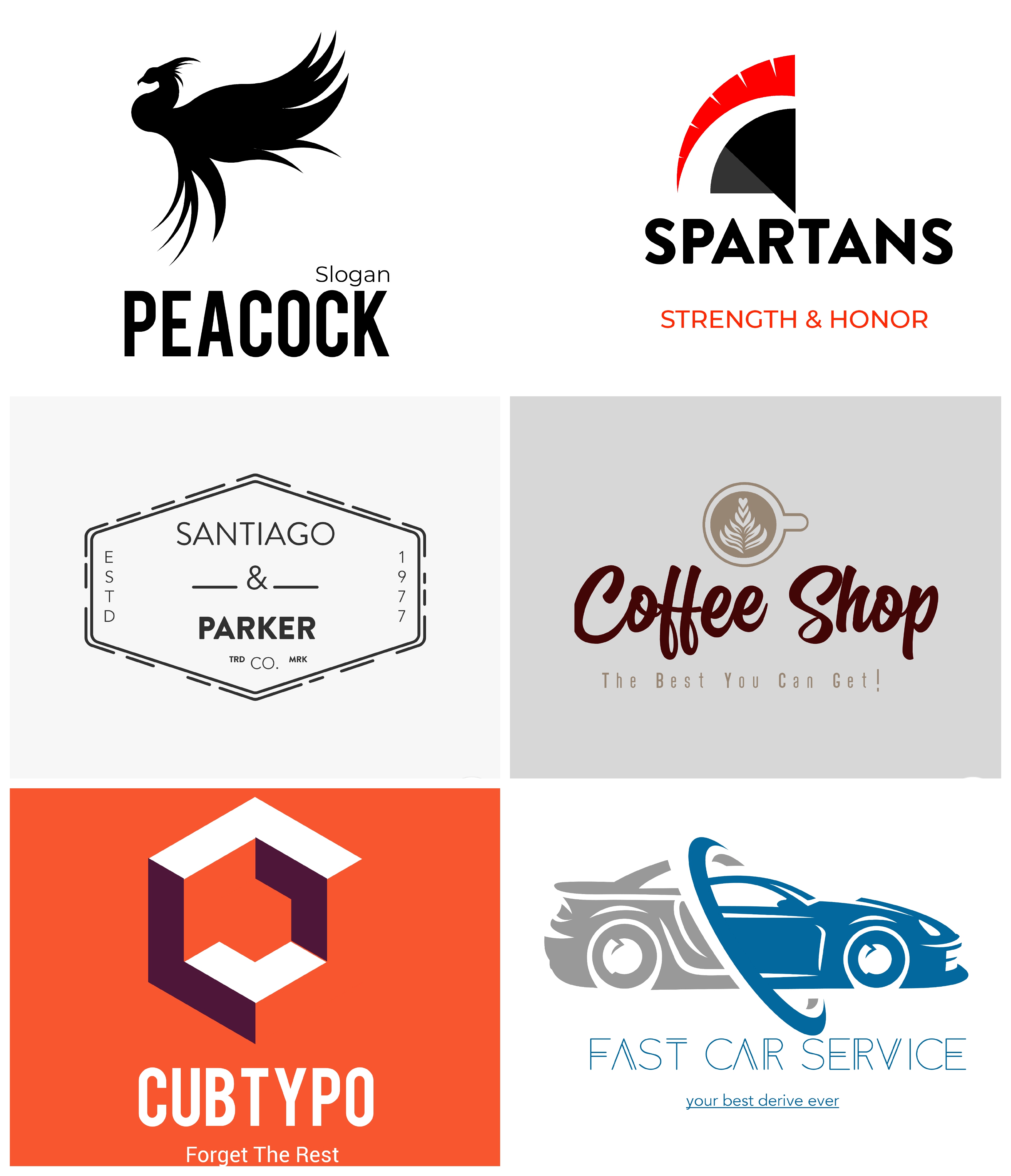 Free design logo online - whiteret