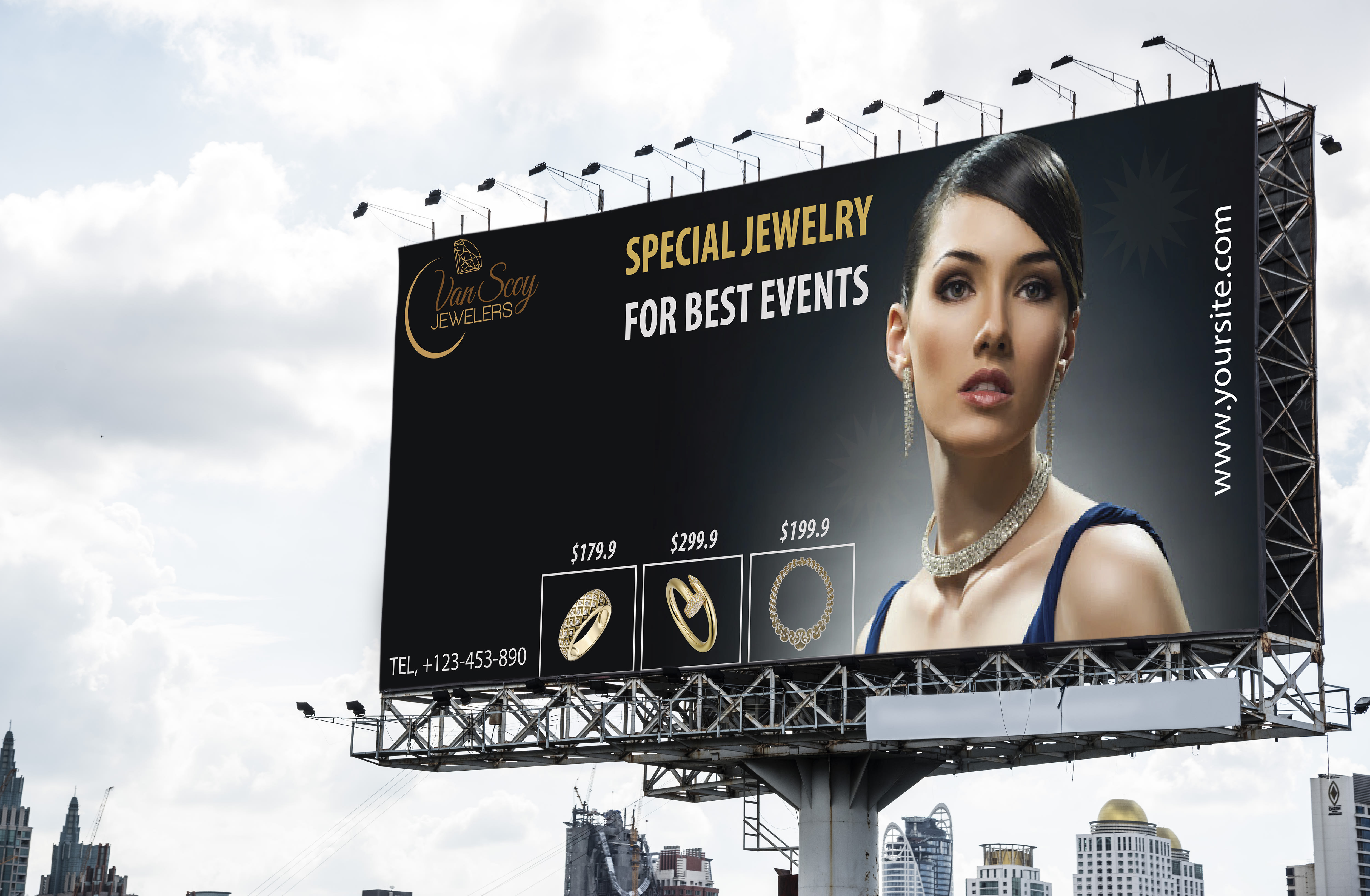 I will design a billboard, roller banner, yard sign...