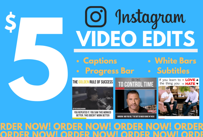 I will providing you with a INSTAGRAM VIDEO EDITING S...
