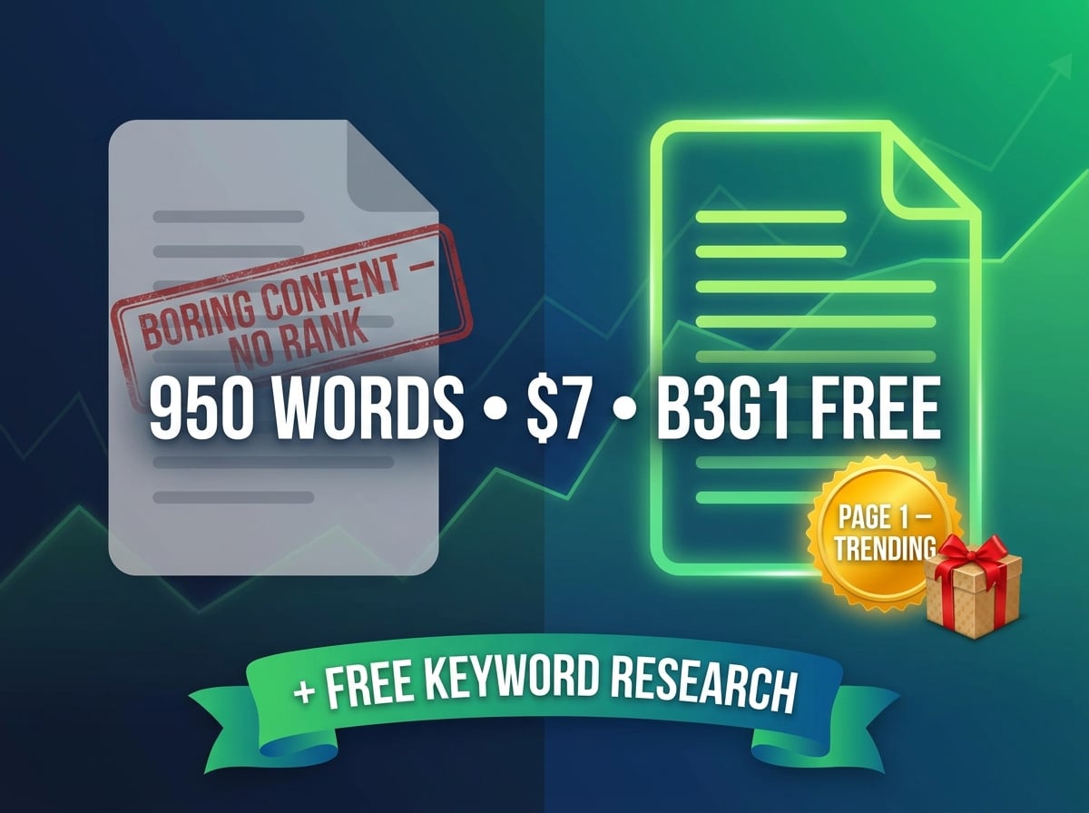 I will write 950-1200 words TRENDING SEO article with FREE keyword research