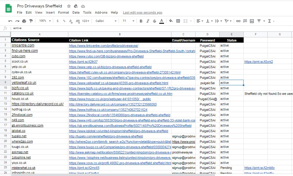 I will create best 60 UK local citations