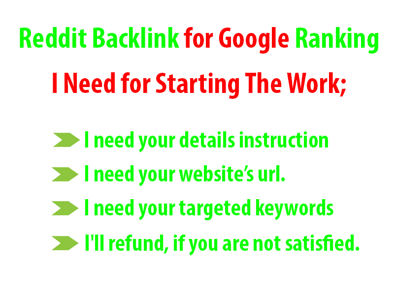 I will Provide High Quality Reddit Backlink for Google Ranking