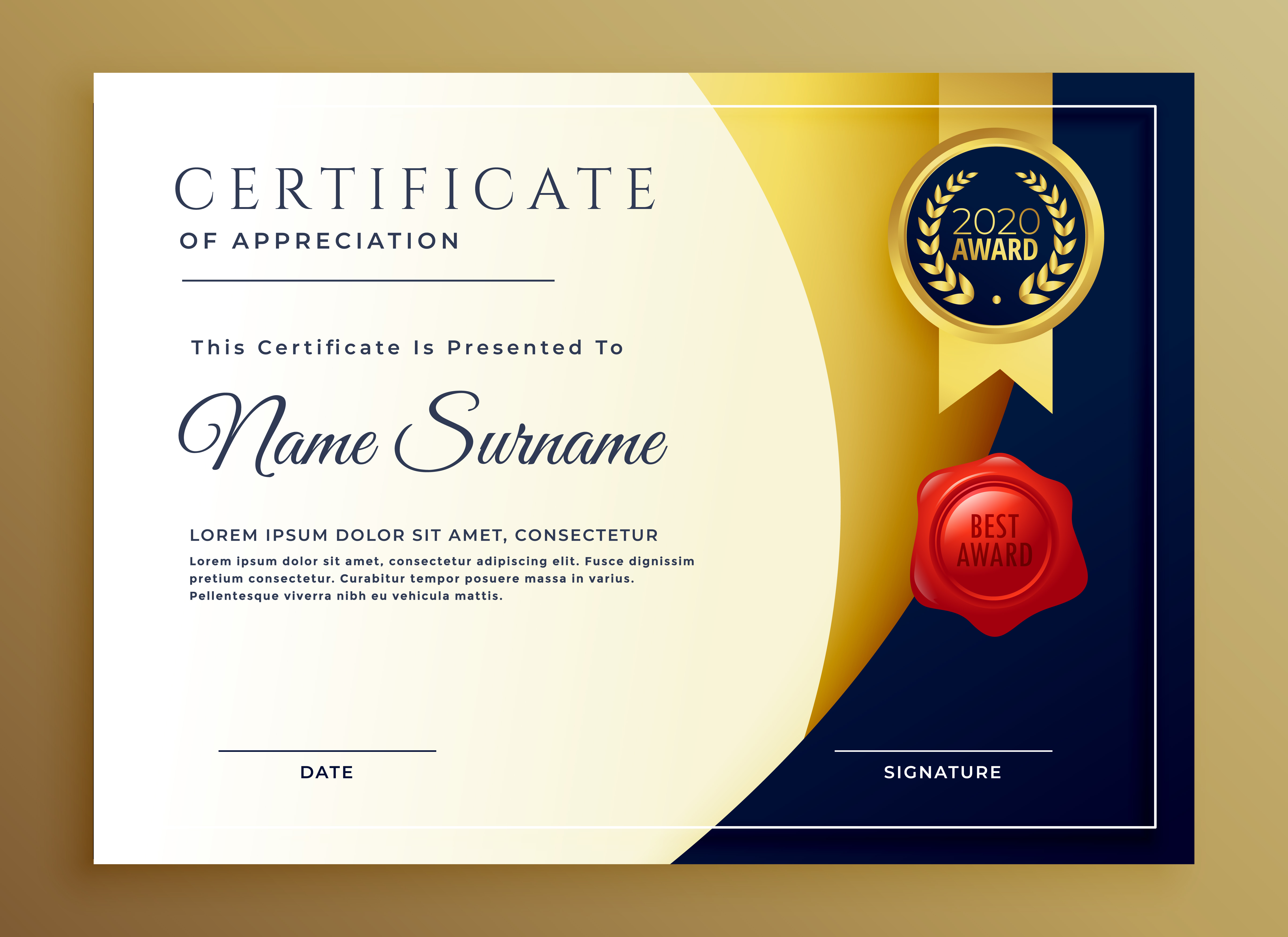 Sample Certificate Of Appreciation Free