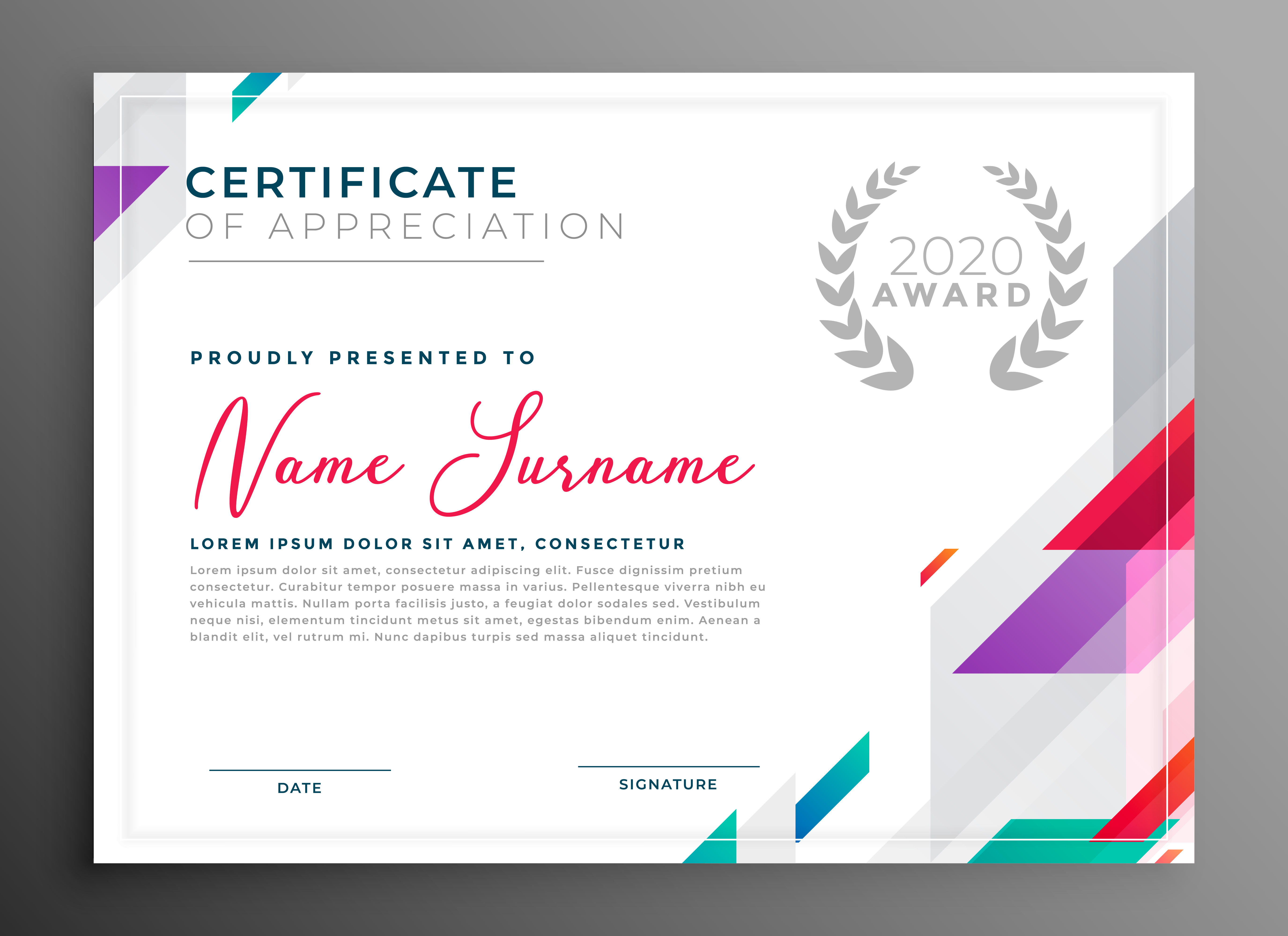 I will design professional award certificate certificate 