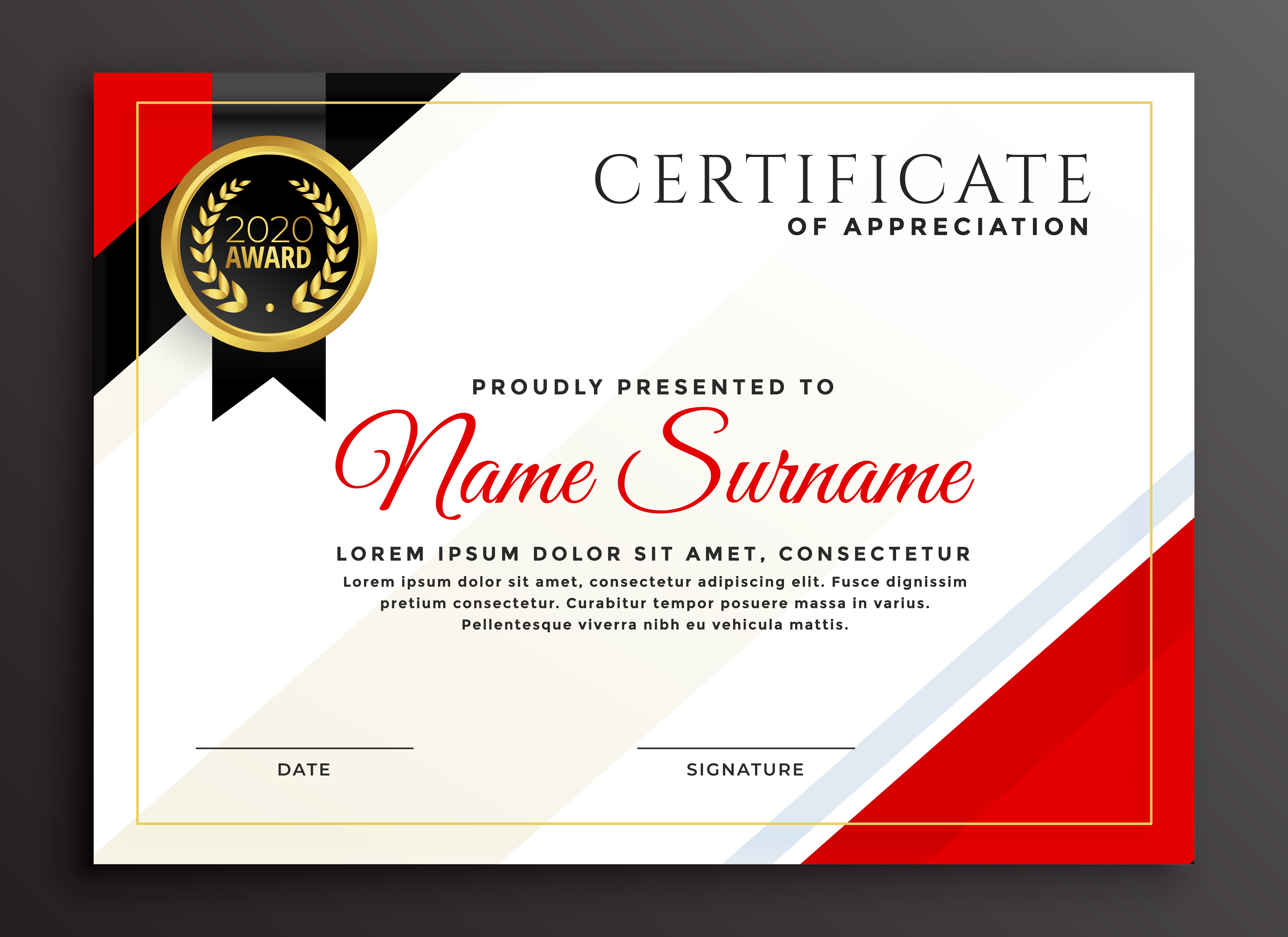 Recognition Of Service Certificate Template