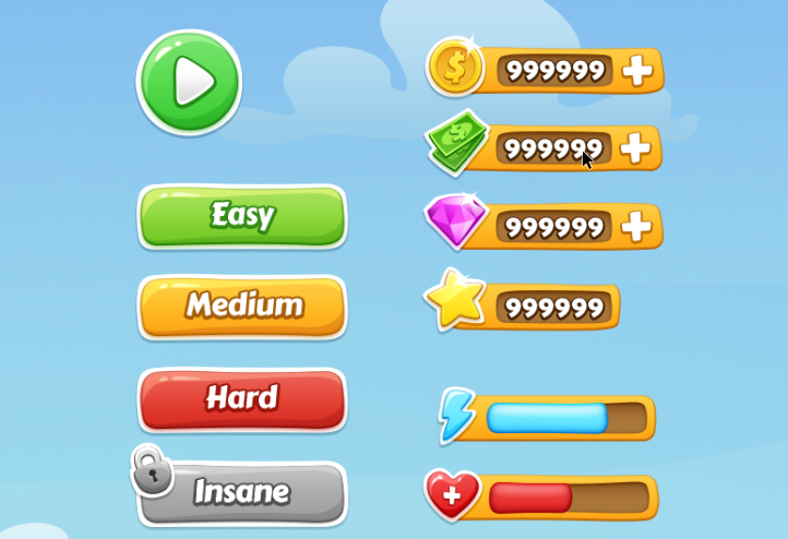 Full Game GUI PSD for Your First Game 