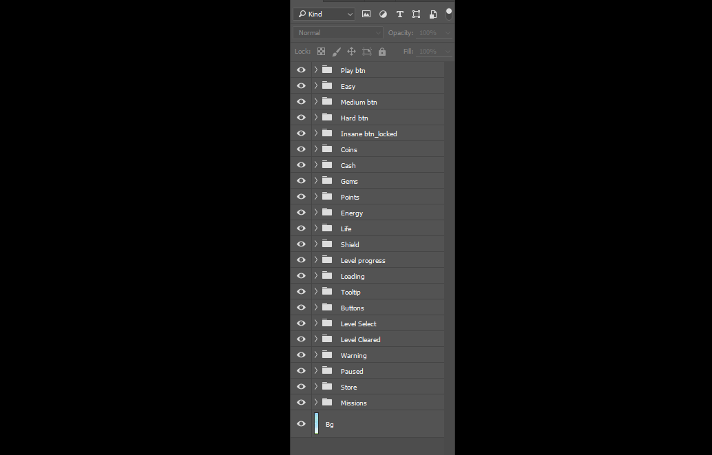 Full Game GUI PSD for Your First Game 