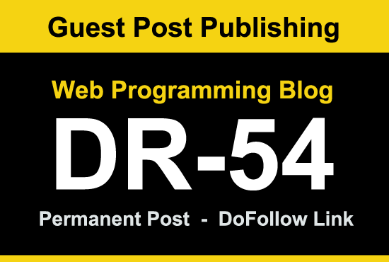 I will Guest Post on high DR 54 web programming blog