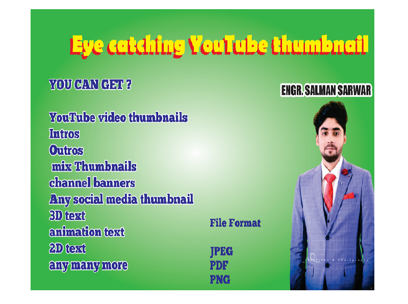 I will create eye catching YouTube,social media thumbnails