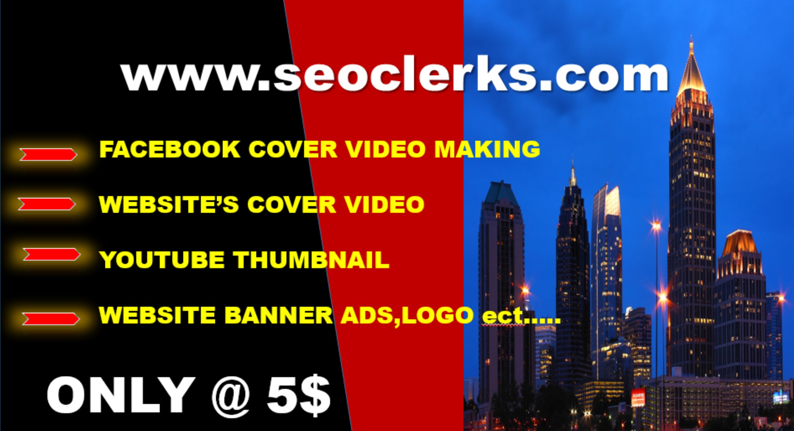 I will create attractive facebook cover video 