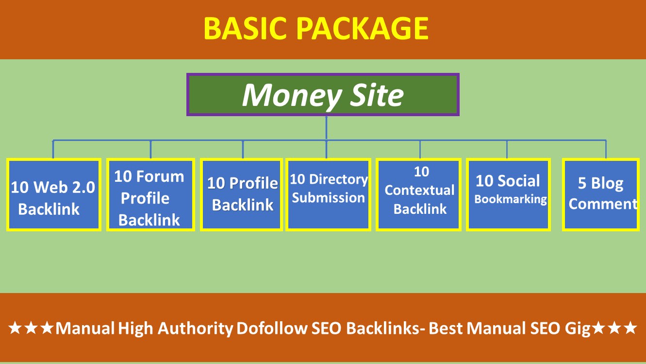 I will Build 65 Manual High Authority Do-follow Links with 2000 2nd Tier Links for 1st page ranking