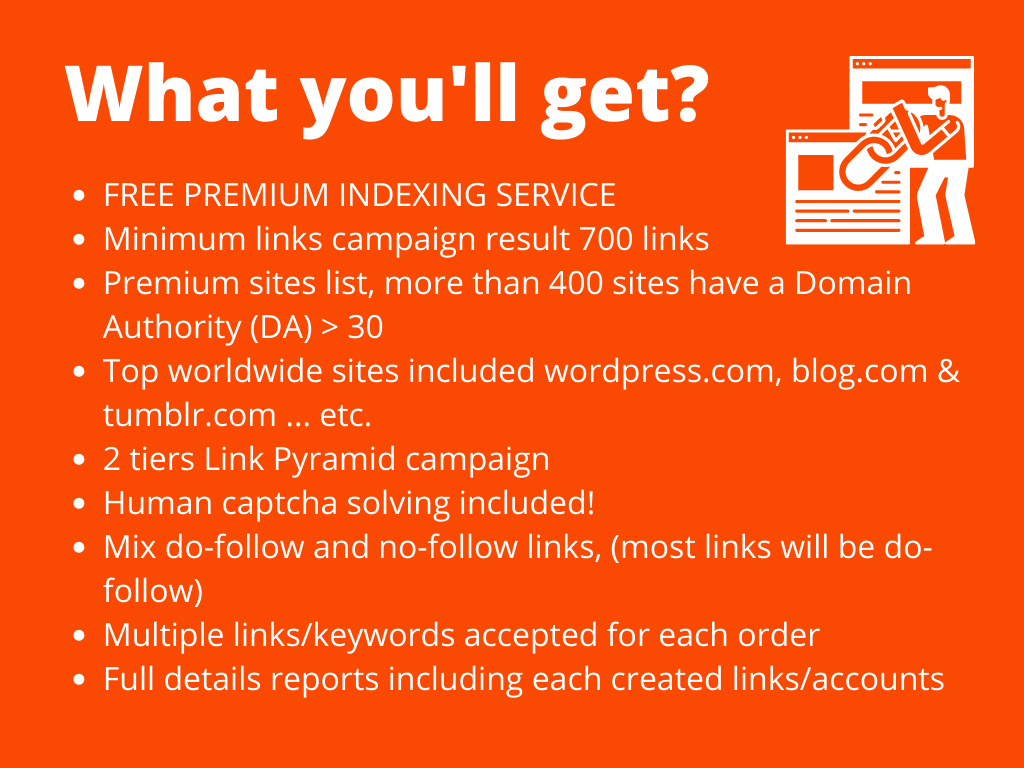 Increase Ranking with 700+ Unique Domain High Authority Do Follow Backlinks