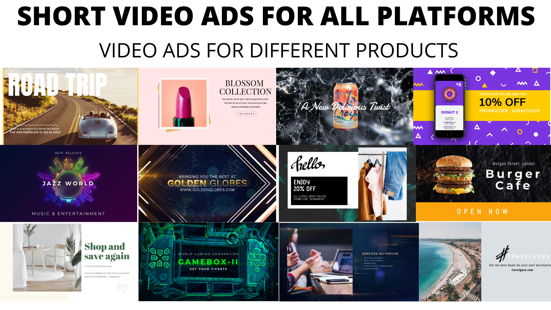 I will create scroll stopping video ads for all platforms