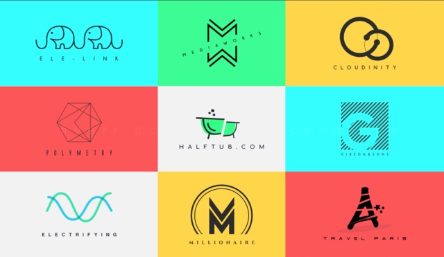 Graphic design of professional and creative logos