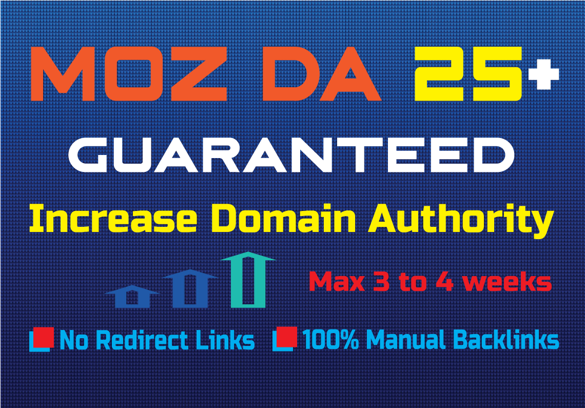 Manually Increase MOZ DA 25+ Moz Domain Authority Without Redirect Links