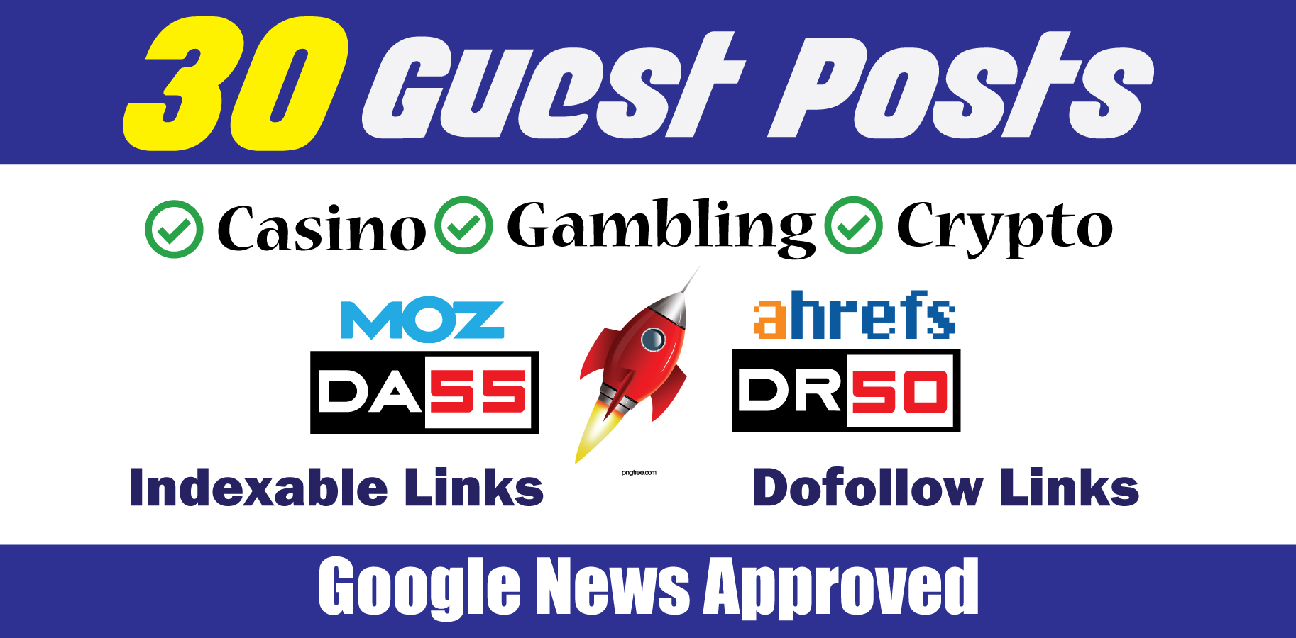 30 Guest Posts For Casino, Gambling, Crypto [DA55, DR45 Google News Blogs]
