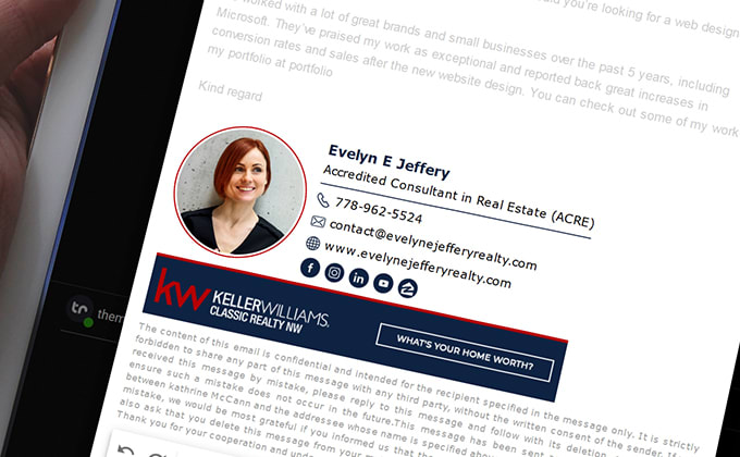 I will create professional clickable email signature 