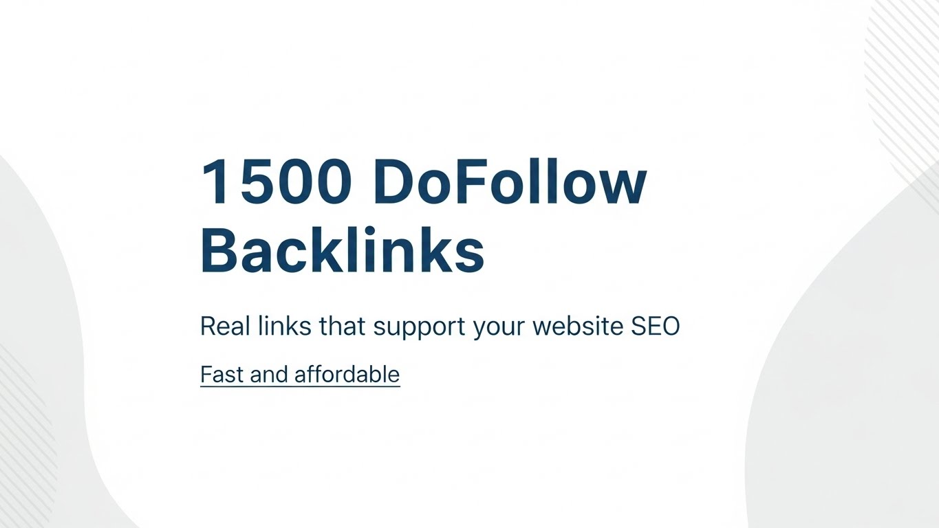 I will create 1500 real DoFollow backlinks to support...