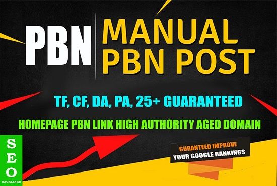 100 PBN Manual Backlinks TF/CF/DA/DR 25+ Guaranteed - Result Based Links