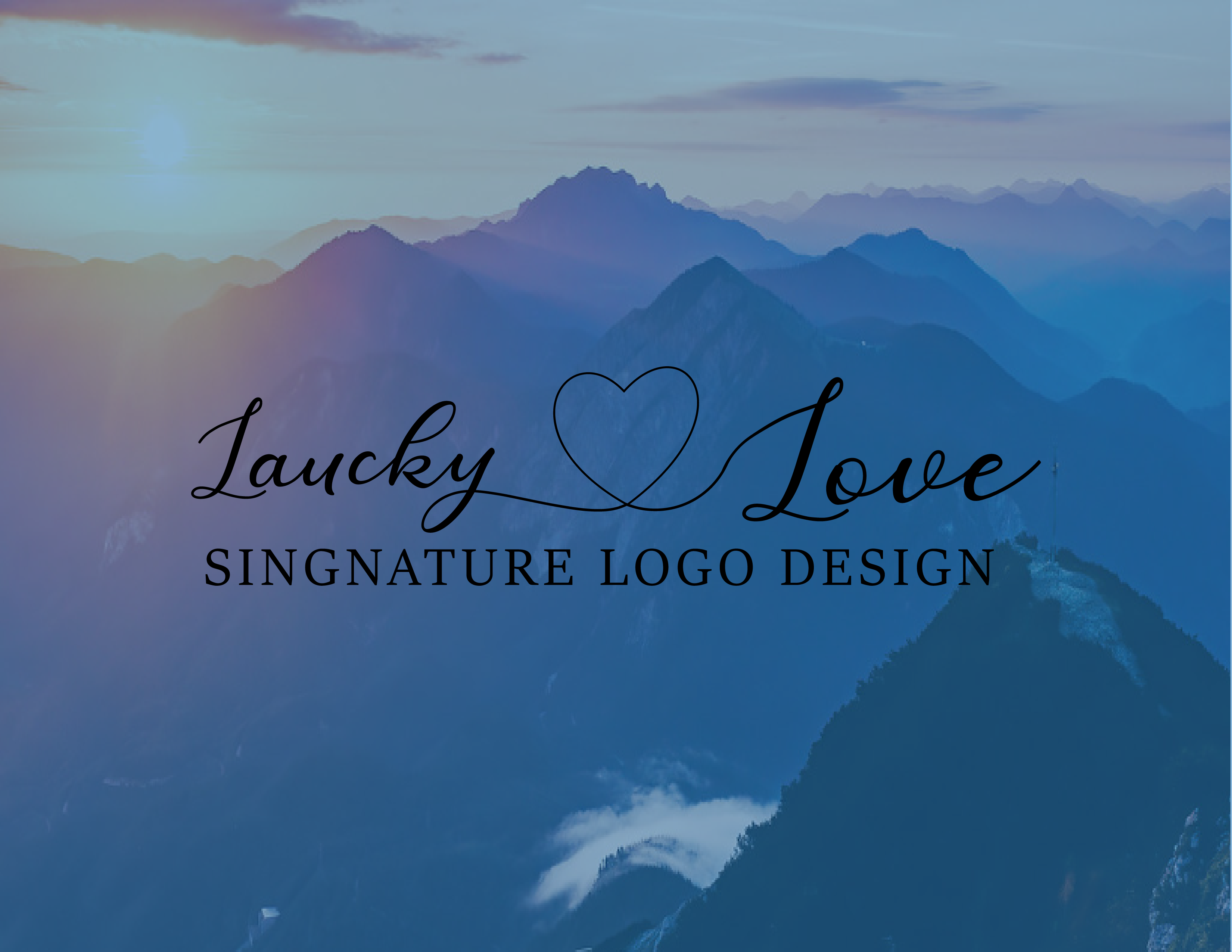 I will design 2 modern signature logo in 24 hours