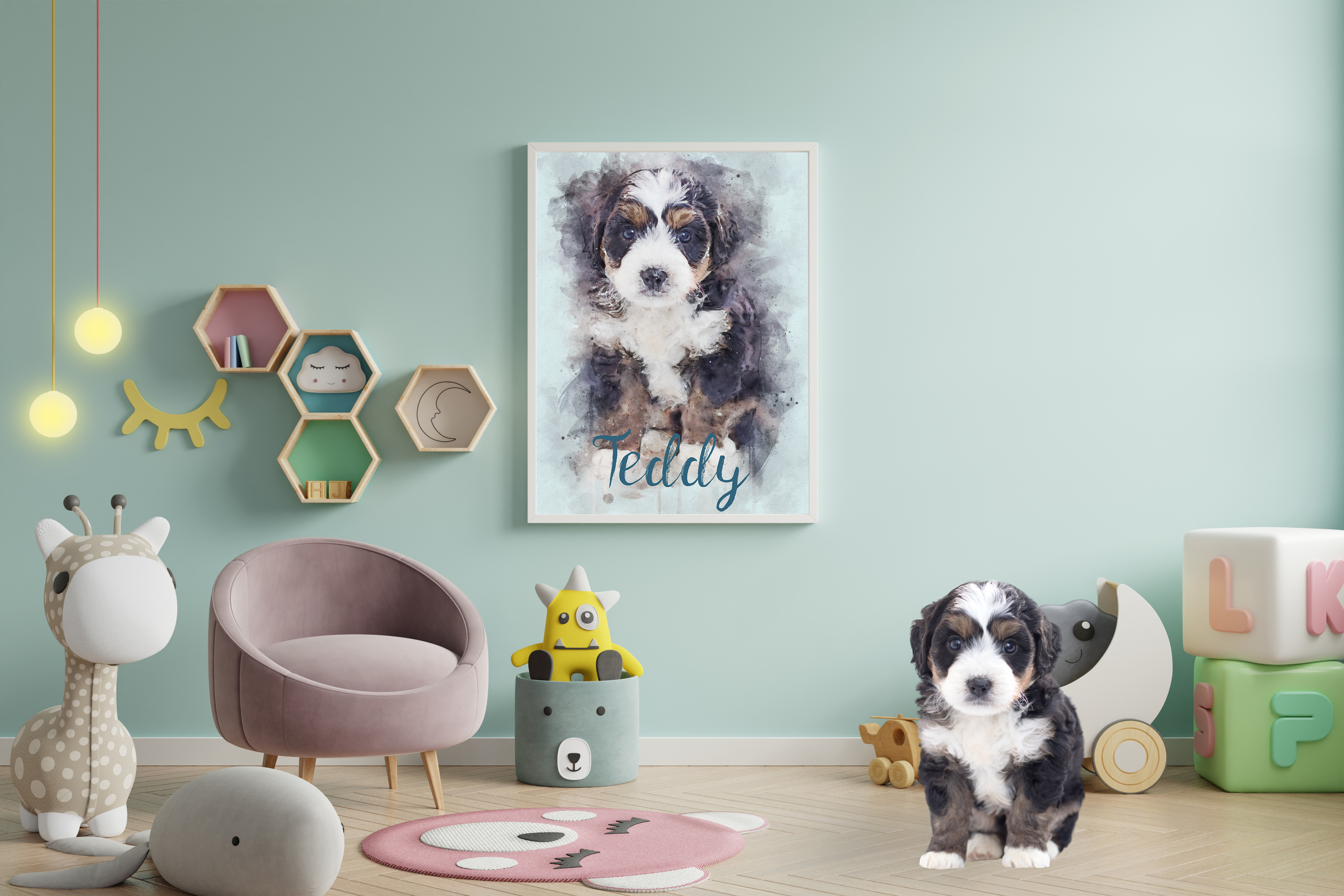 I will create watercolor painting portrait