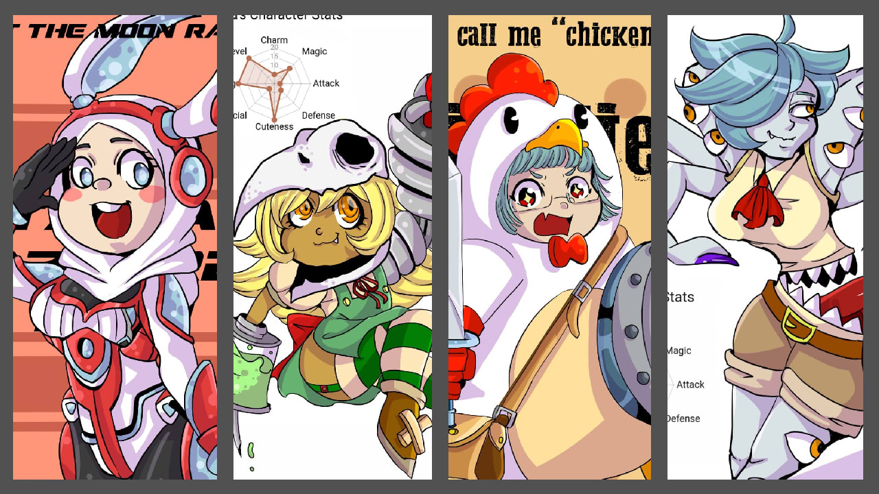 I will draw you anime cartoon 2D Character 