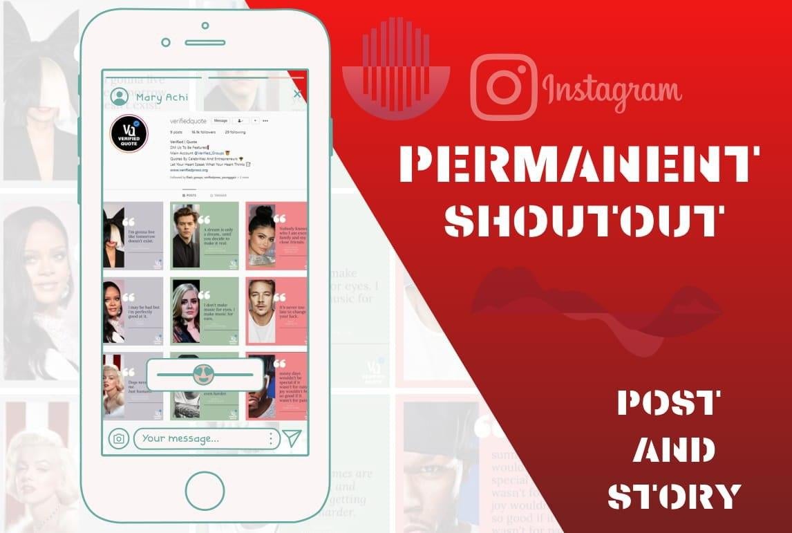 We will shoutout and promote your quote on our instagram and website