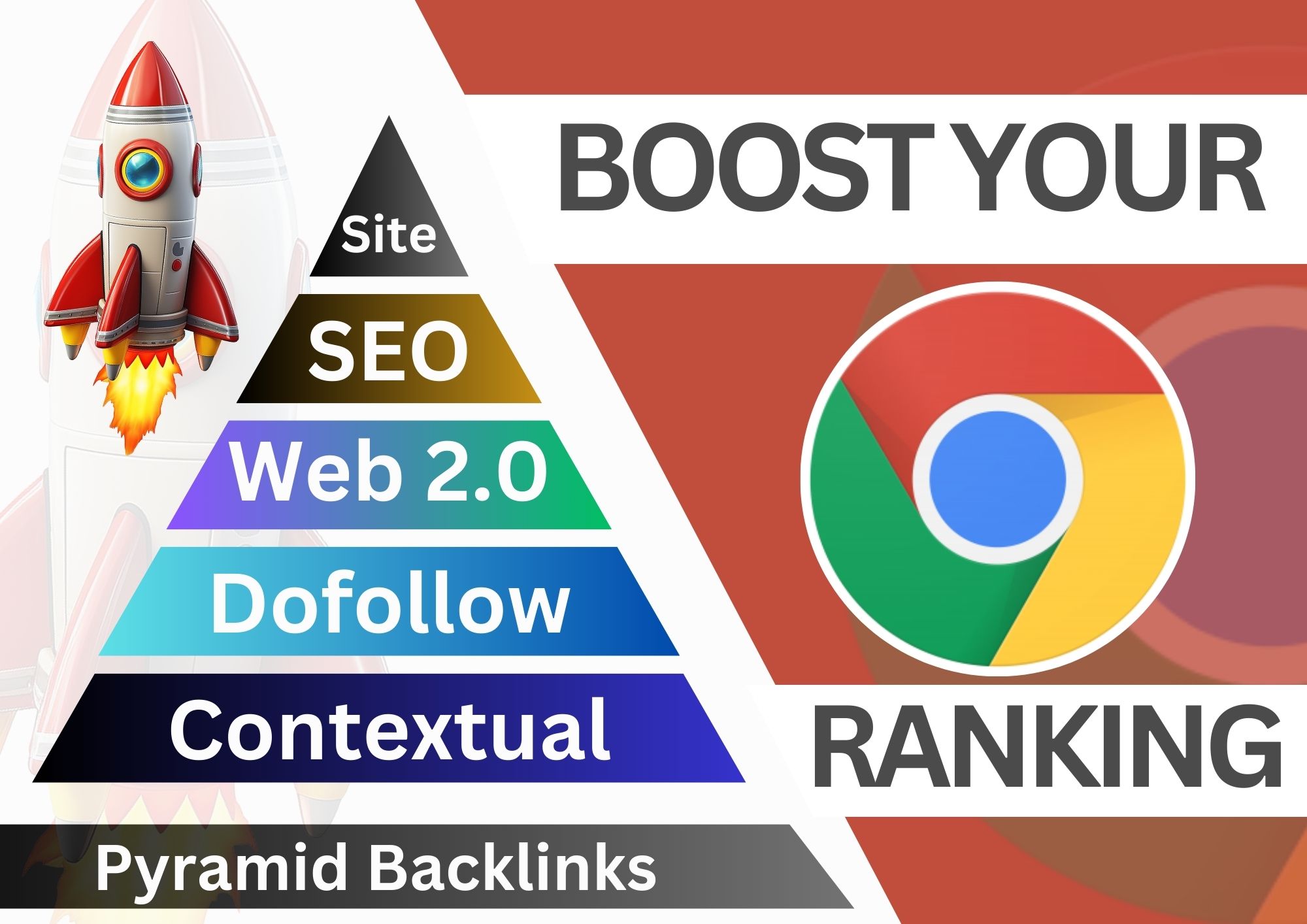Skyrocket with 1100 Links Pyramid | Web 2.0 BackIinks | Dofollow | With High DA50+