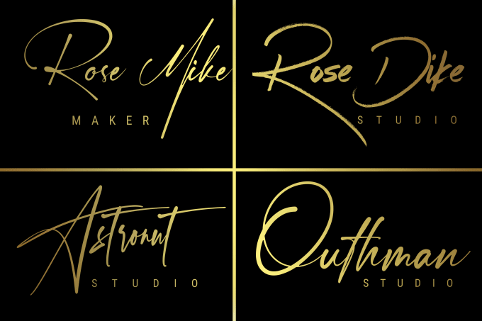 I will design luxury signature notary logo for your business