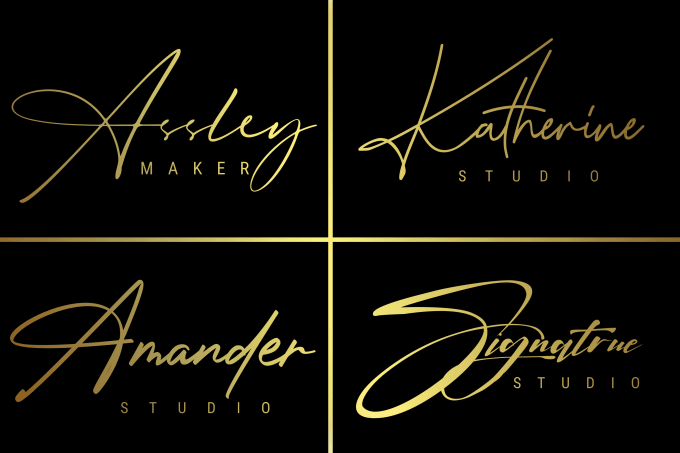 I will design luxury signature notary logo for your business