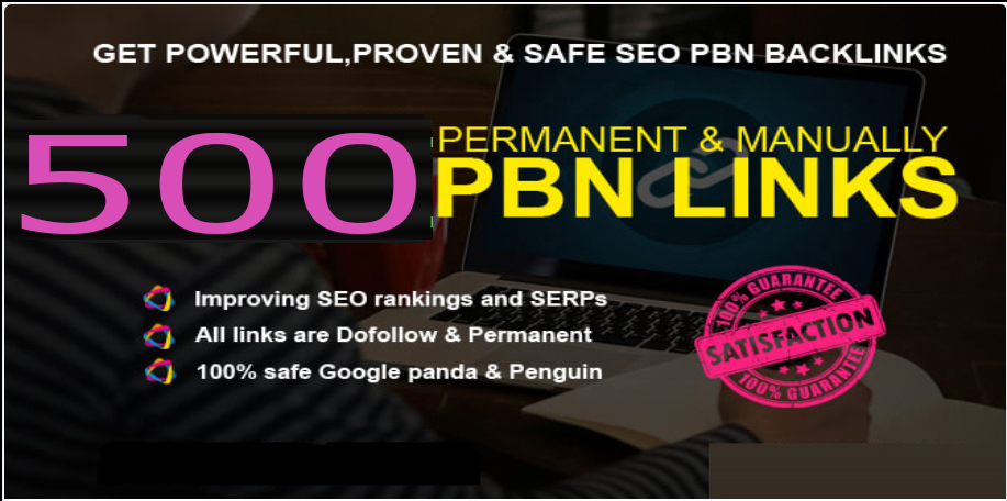 GET 500+ PREMIUM PBN BAcklink with high DA/PA/CF/TF in your webpage with Unique website