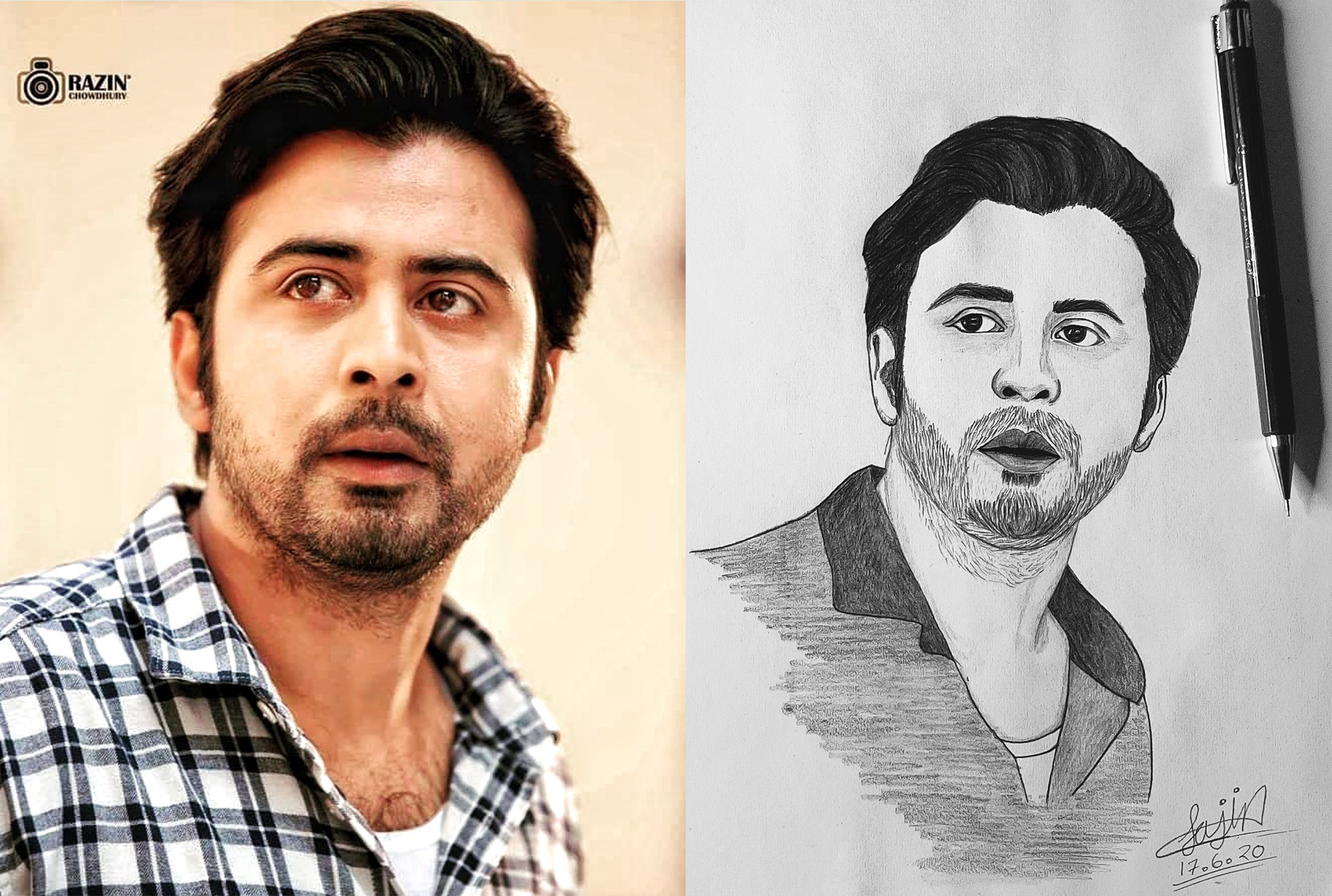 I will draw realistic pencil sketch from your picture 