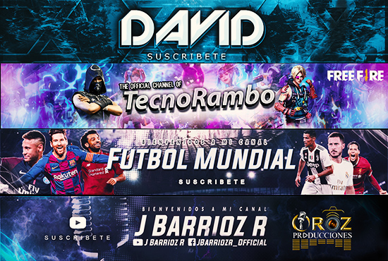 I will design an eye catching youtube banner and logo