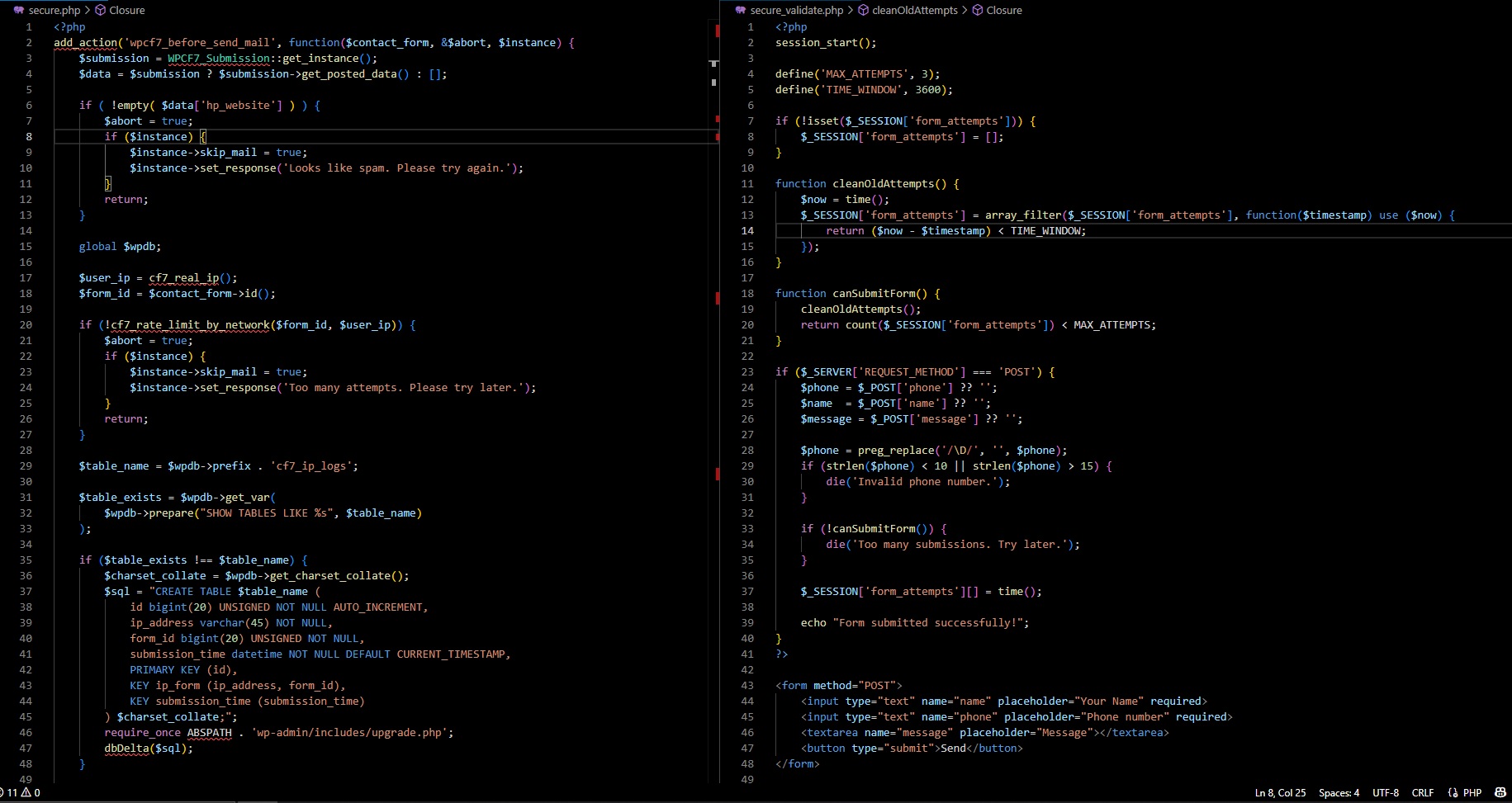 Secure Your Website with Advanced PHP Protection & Form Validation