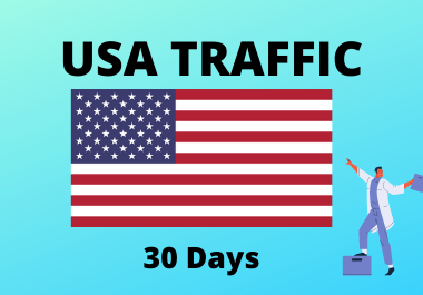 30 day traffic from USA (united state of america) for 1 month country targeted traffic