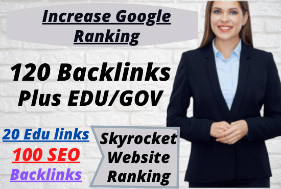 Exclusive Offer Get-100 Backlinks DA 40+ / +20 EDU DA 50+ manually Do Safe SEO Rank On First Page