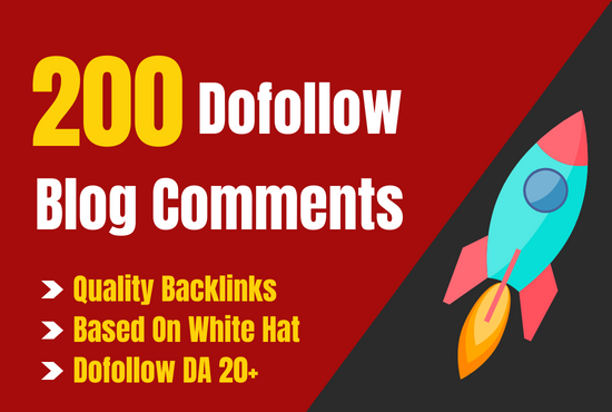 Do 200 High Quality Dofollow Blog Comments Backlinks Off Page SEO