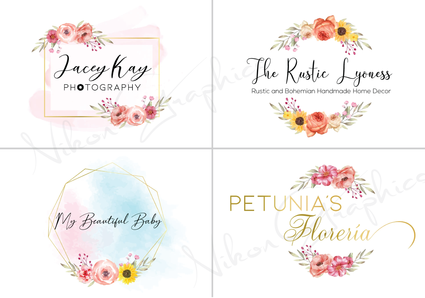I will design stunning water color signature logo