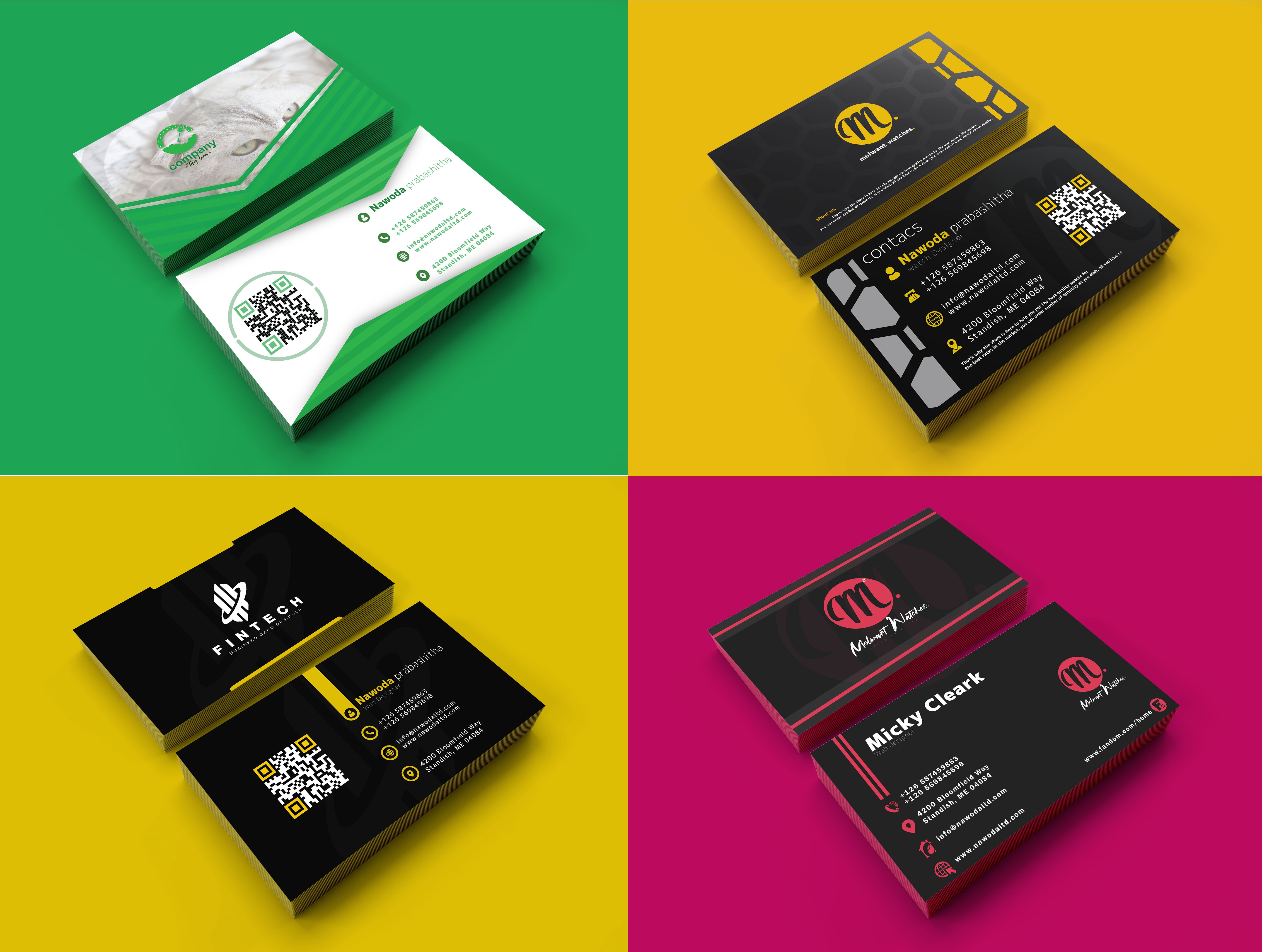 I will make a creative business card design