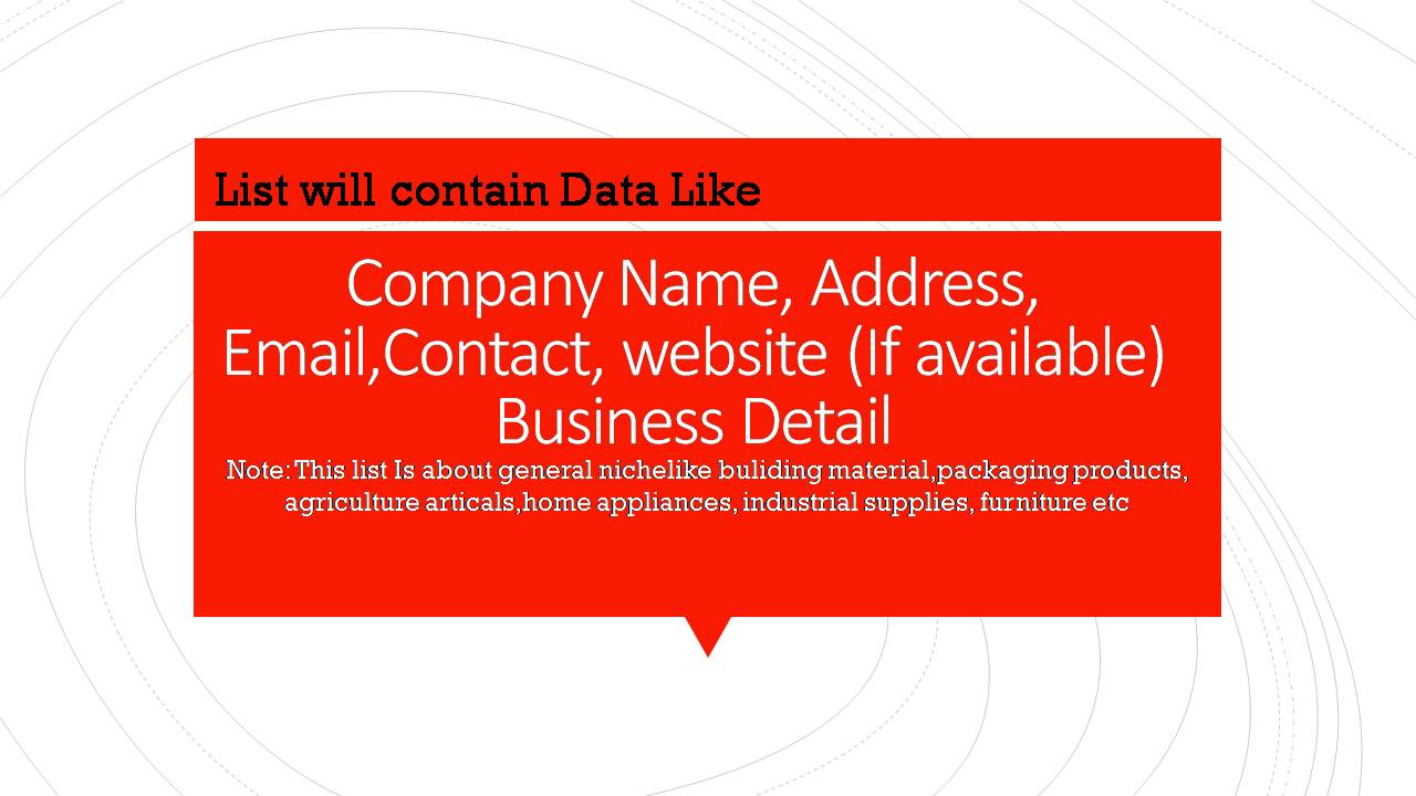 I will provide 10000+ China exporters and sellers list with E-mail and business detail.