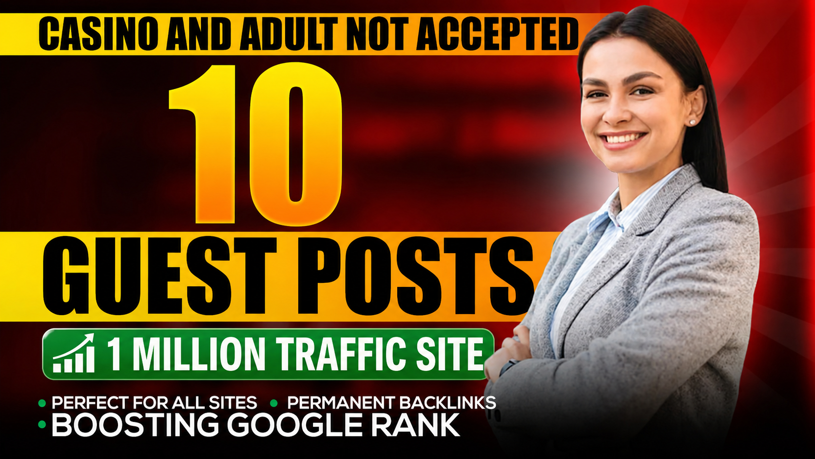 10 Guest Posts Backlinks From 1 Million Traffic Website &ndash; Increase Google Ranking To #1