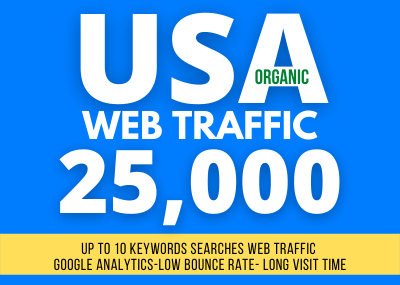 I Will Drive Keyword Searches 25,000 Organic USA Web Traffic